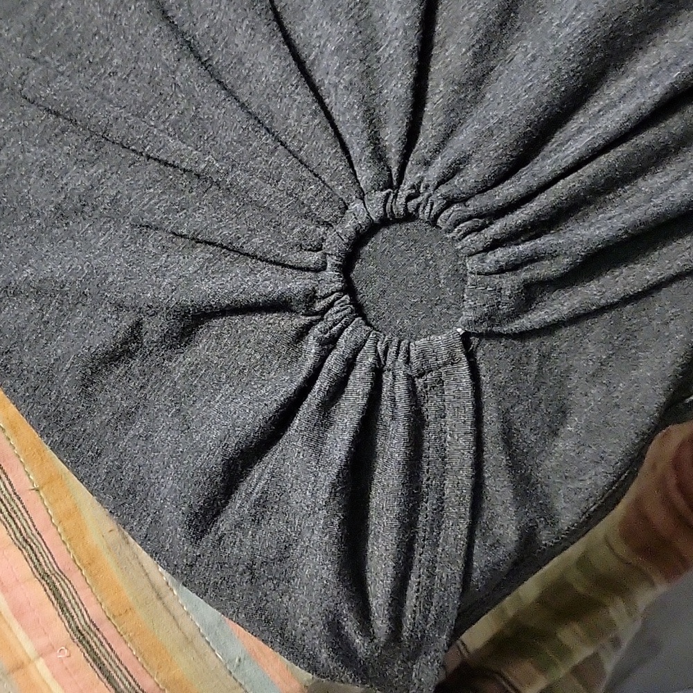 V-Neck T-Shirt Dress with Ruched Detail - Picture 2 of 3